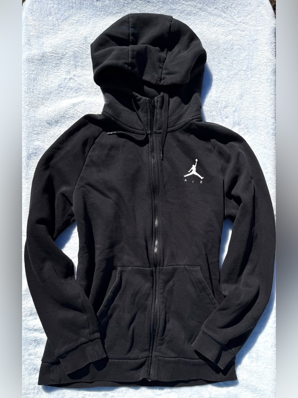 Jordan Men's Black Full-Zip Hoodie Jacket Size Medium